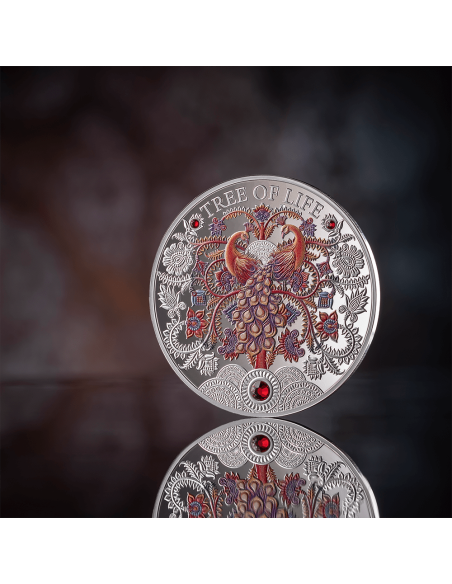 ÁRBOL DE OTOÑO DE LA VIDA 1 Oz Moneda de Plata 5 Cedis Ghana 2025 - Coins & More - Ghana