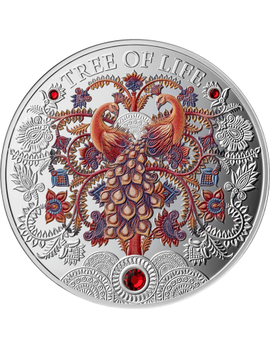 AUTUMN TREE OF LIFE Moneta d'argento da 1 Oz 5 Cedis Ghana 2025 - Coins & More - Ghana