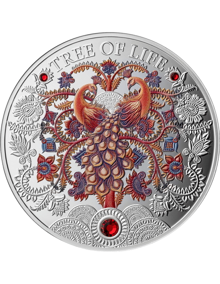 ÁRBOL DE OTOÑO DE LA VIDA 1 Oz Moneda de Plata 5 Cedis Ghana 2025 - Coins & More - Ghana