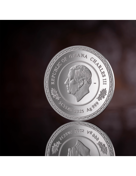 AUTUMN TREE OF LIFE Moneta d'argento da 1 Oz 5 Cedis Ghana 2025 - Coins & More - Ghana