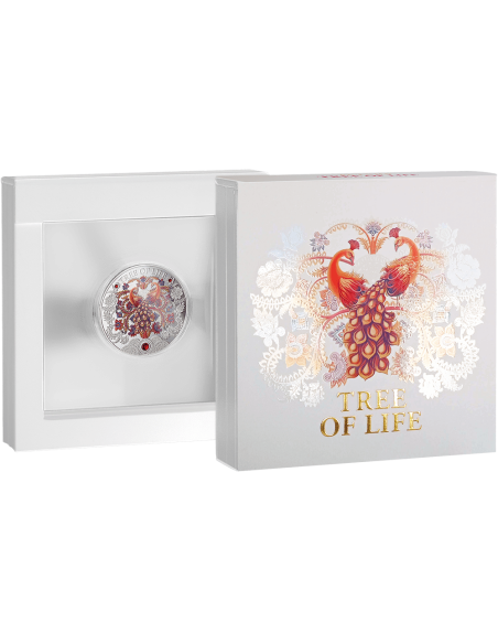 AUTUMN TREE OF LIFE Moneta d'argento da 1 Oz 5 Cedis Ghana 2025 - Coins & More - Ghana