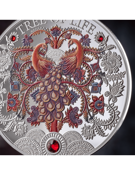 AUTUMN TREE OF LIFE 1 Oz Silver Proof Coin 5 Cedis Ghana 2025 - Coins & More - Ghana
