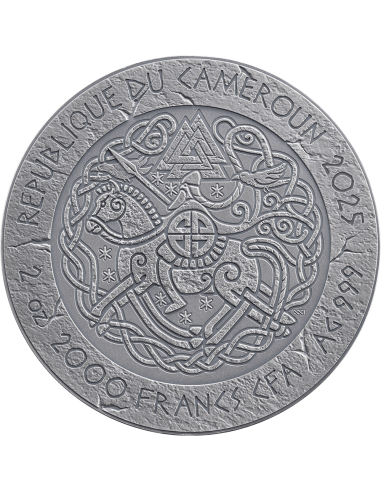 LEIF ERIKSSON Der Weg nach Walhalla 2 Oz Silbermünze 2000 Francs Kamerun 2025 - Coins & More - Kamerun
