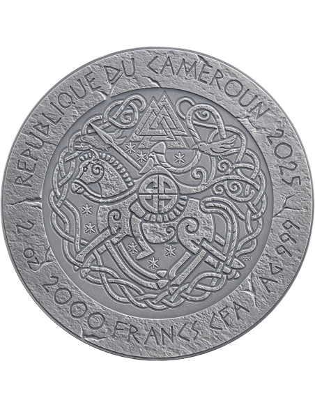 LEIF ERIKSSON Der Weg nach Walhalla 2 Oz Silbermünze 2000 Francs Kamerun 2025 - Coins & More - Kamerun