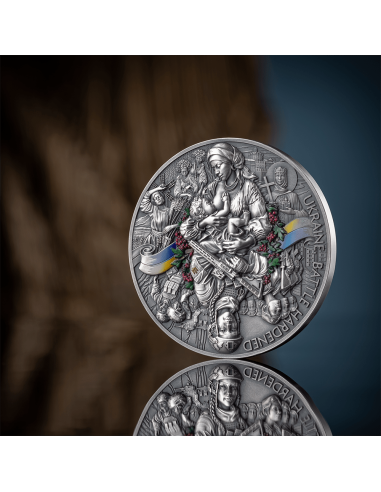 UKRAINE BATTLE HARDENED 2.0 Moneta d'argento da 2 Oz 10 Cedis Ghana 2025 - Coins & More - Ghana