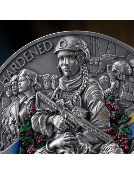 UKRAINE BATTLE HARDENED 2.0 Moneta d'argento da 2 Oz 10 Cedis Ghana 2025 - Coins & More - Ghana