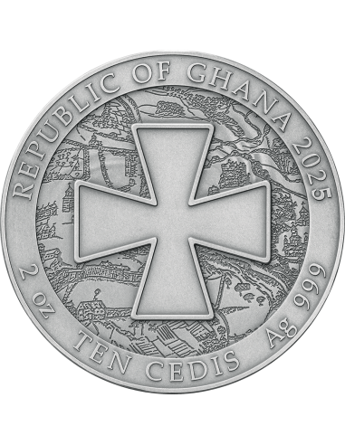 UKRAINE BATTLE HARDENED 2.0 Moneta d'argento da 2 Oz 10 Cedis Ghana 2025 - Coins & More - Ghana