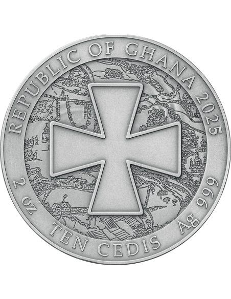 UKRAINE BATTLE HARDENED 2.0 Moneta d'argento da 2 Oz 10 Cedis Ghana 2025 - Coins & More - Ghana