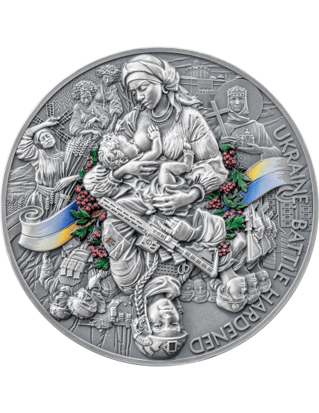UKRAINE BATTLE HARDENED 2.0 Moneta d'argento da 2 Oz 10 Cedis Ghana 2025 - Coins & More - Ghana