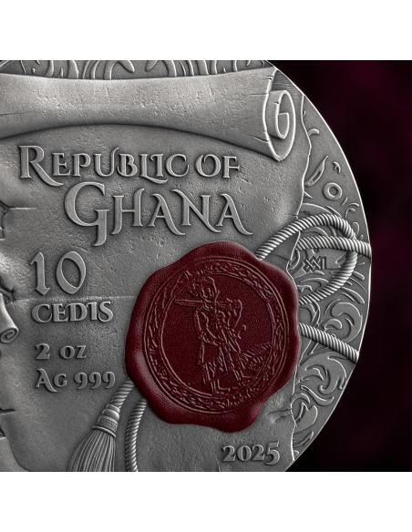 GLORIA IMMORTALE Moneta d'argento da 2 Oz 10 Cedis Ghana 2025 - Coins & More - Ghana