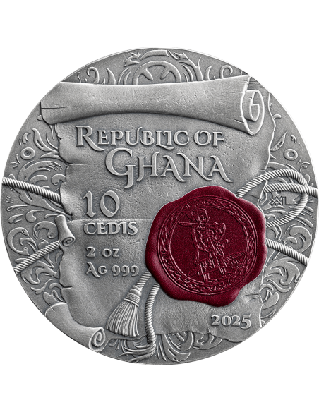 GLORIA INMORTAL Moneda de Plata de 2 Oz 10 Cedis Ghana 2025 - Coins & More - Ghana