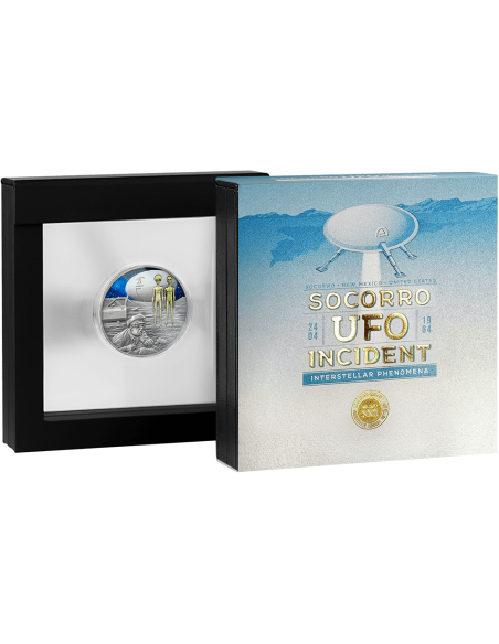 SOCORRO UFO INCIDENT Interstellar Phenomena 2 Oz Silver Coin 2000 Francs Cameroon 2025 - Coins & More - Cameroon