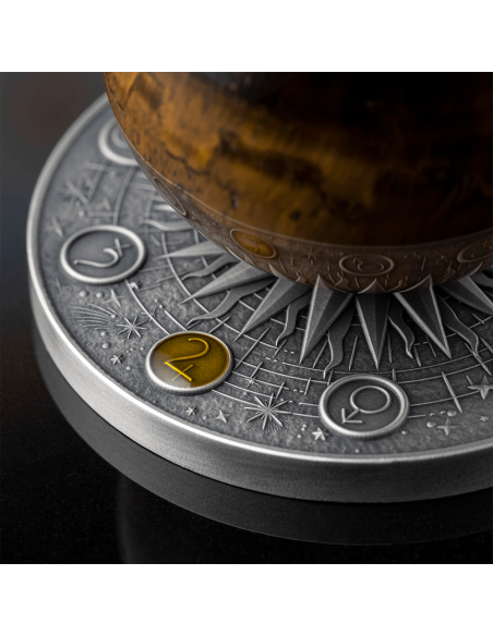 JUPITER Système solaire Pièce de monnaie en argent de 2 oz 10 Cedis Ghana 2025 - Coins & More - Ghana