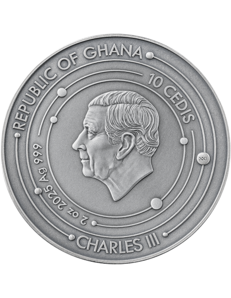 VENUS Système solaire Pièce de 2 oz en argent 10 Cedis Ghana 2025 - Coins & More - Ghana