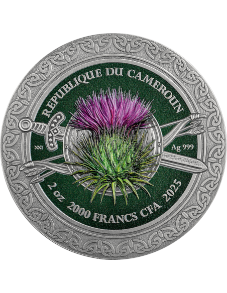 Moneta d'argento da 2 once CELTIC Femina Bellator 2000 Franchi CFA Camerun 2025 - Coins & More - Camerun