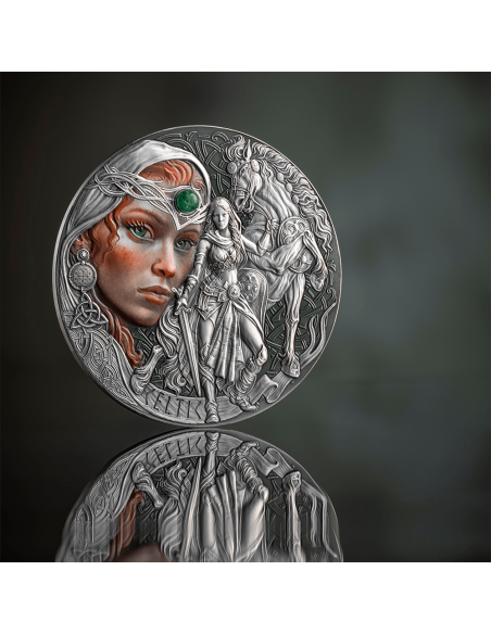 Moneta d'argento da 2 once CELTIC Femina Bellator 2000 Franchi CFA Camerun 2025 - Coins & More - Camerun