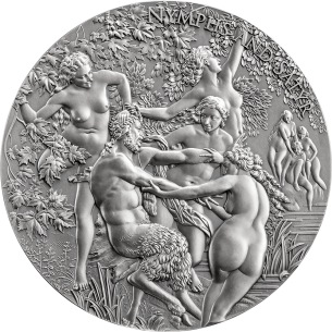 NYMPHS ET SATYR Beauté céleste Pièce de monnaie en argent de 1 KG 10000 Francs Cameroun 2025 - Coins & More - Cameroun