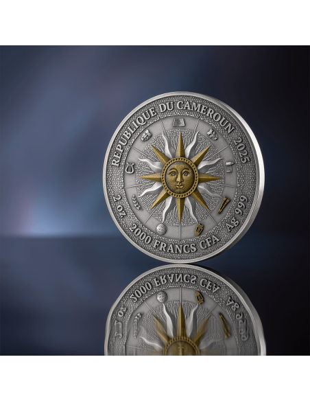 TERPSICHORE & EUTERPE Las Nueve Musas Moneda de Plata de 2 Oz 2000 Francos Camerún 2025 - Coins & More - Camerún