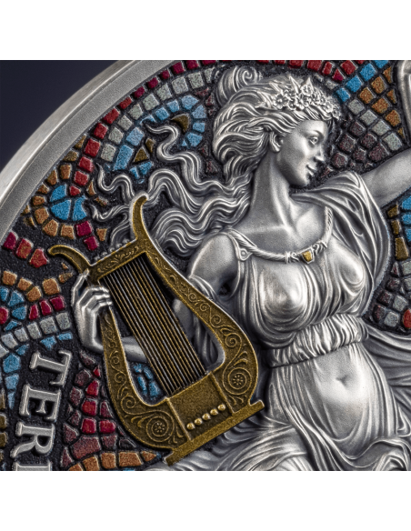 TERPSICHORE & EUTERPE Las Nueve Musas Moneda de Plata de 2 Oz 2000 Francos Camerún 2025 - Coins & More - Camerún