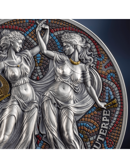 TERPSICHORE & EUTERPE Las Nueve Musas Moneda de Plata de 2 Oz 2000 Francos Camerún 2025 - Coins & More - Camerún