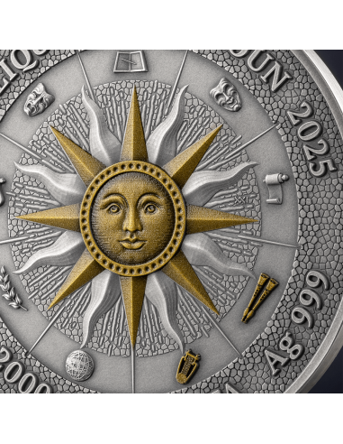 TERPSICHORE & EUTERPE Las Nueve Musas Moneda de Plata de 2 Oz 2000 Francos Camerún 2025 - Coins & More - Camerún