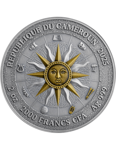 TERPSICHORE & EUTERPE Las Nueve Musas Moneda de Plata de 2 Oz 2000 Francos Camerún 2025 - Coins & More - Camerún