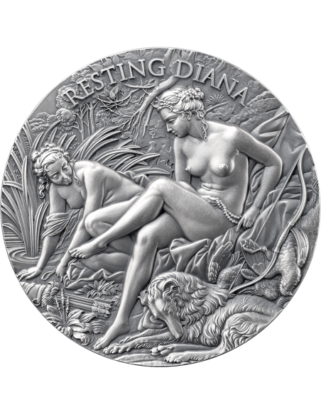 RESTING DIANA Celestial Beauty 2 Oz Silbermünze 2000 Francs Kamerun 2025 - Coins & More - Kamerun