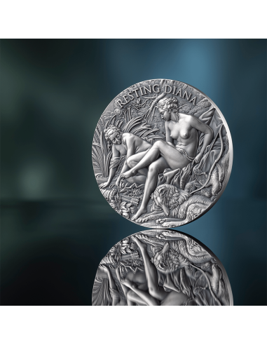 RESTING DIANA Celestial Beauty 2 Oz Silbermünze 2000 Francs Kamerun 2025 - Coins & More - Kamerun