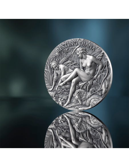 RESTING DIANA Celestial Beauty 2 Oz Silbermünze 2000 Francs Kamerun 2025 - Coins & More - Kamerun