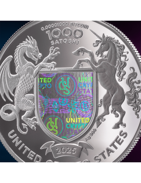 AMERICAN BUFFALO 1 Oz Silbermünze 1000 Satoshi Vereinigte Krypto Staaten 2025 - Coins & More - Münzen nach Ländern