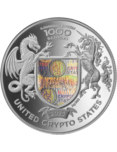 AMERICAN BUFFALO 1 Oz Moneda de Plata 1000 Satoshi Estados Unidos Crypto 2025 - Coins & More - Monedas por País