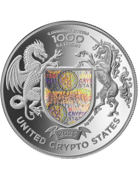 Moneta d'argento da 1 Oz AMERICAN BUFFALO 1000 Satoshi Stati Uniti Crypto 2025 - Coins & More - Monete per Paese