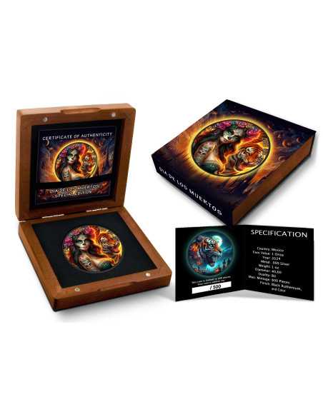 DIA DE LOS MUERTOS Moneta d'argento da 1 Oz 1 Onza Messico 2024 - Coins & More - Messico