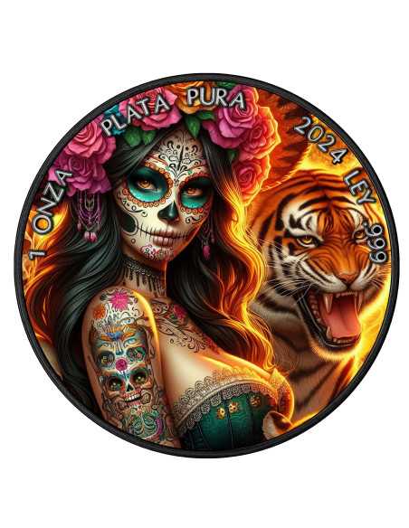 DIA DE LOS MUERTOS Moneta d'argento da 1 Oz 1 Onza Messico 2024 - Coins & More - Messico