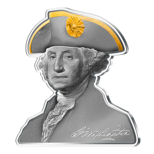 Moneta d'argento da 3 Oz di forma GEORGE WASHINGTON 5$ Samoa 2024 - Coins & More - Samoa