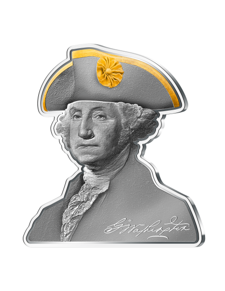 Moneta d'argento da 3 Oz di forma GEORGE WASHINGTON 5$ Samoa 2024 - Coins & More - Samoa