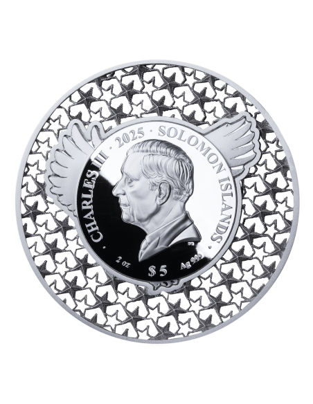 ÁGUILA AMERICANA Filigrana 2 Oz Moneda de Plata 5$ Isla Salomón 2025 - Coins & More - Islas Salomón