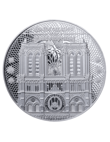 NOTRE DAME 3 Oz Silver Coin 200 Francs Djibouti 2024 - Coins & More - Afrique