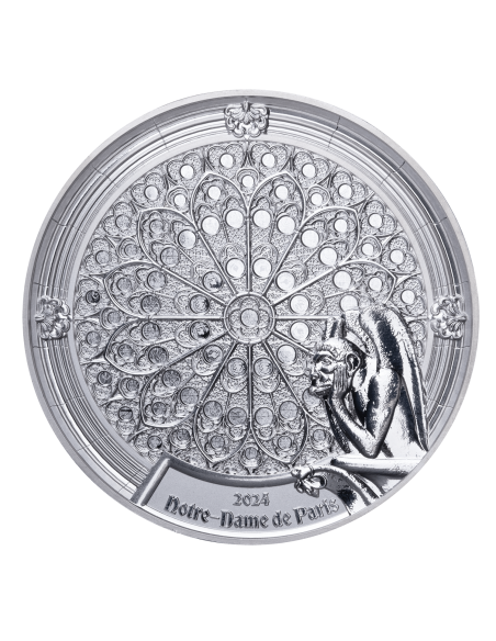NOTRE DAME 3 Oz Silver Coin 200 Francs Djibouti 2024 - Coins & More - Afrique