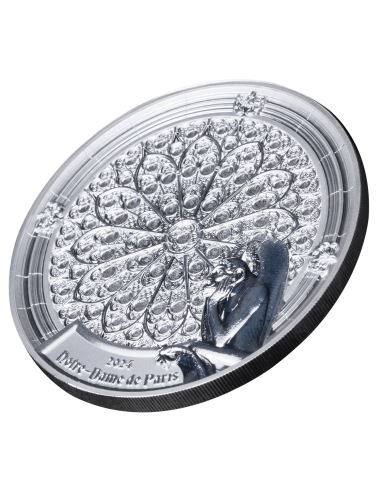 NOTRE DAME 3 Oz Silver Coin 200 Francs Djibouti 2024 - Coins & More - Afrique