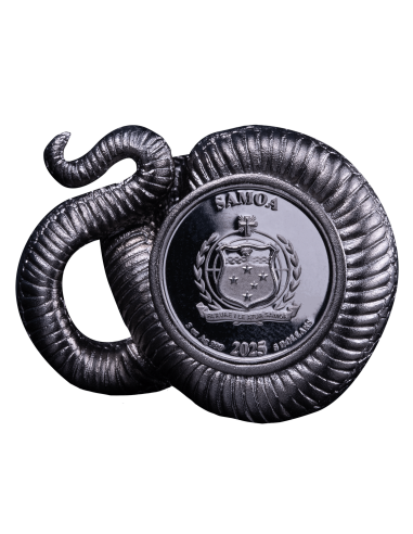 DIE SCHLANGE 3D 3 Oz Silbermünze 5$ Samoa 2025 - Coins & More - Samoa