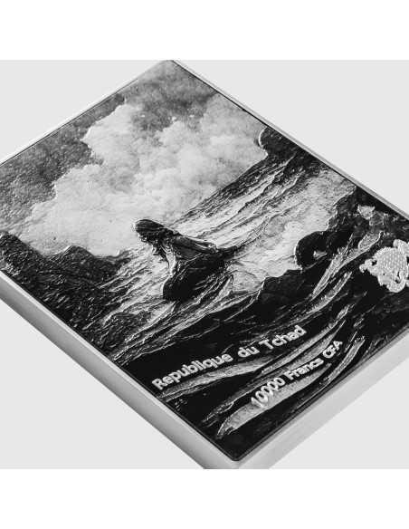 A MERMAID 1900 von John William Farbige 2,5 Oz Silber & 120g Kupfermünze 10000 Francs Chad 2024 - Coins & More - Tschad