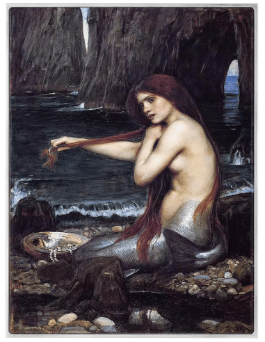 A MERMAID 1900 von John William Farbige 2,5 Oz Silber & 120g Kupfermünze 10000 Francs Chad 2024 - Coins & More - Tschad