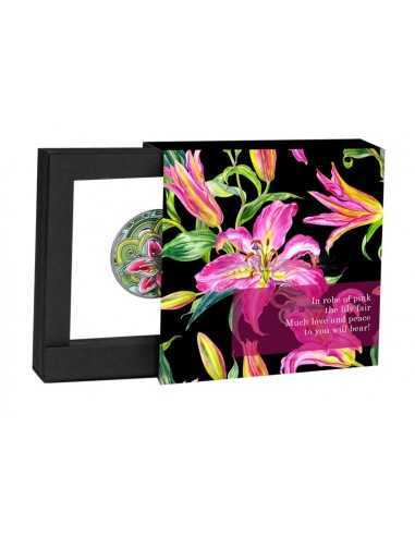 LILY Language Of Flowers Silver Coin 500 Francs Cameroon 2021
