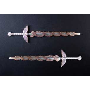 SWORD OF SAINT MICHAEL Rose Gold Gilded 2.5 Oz Silver Medal Korea 2024 - Coins & More - Silver 2