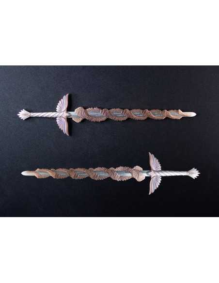 SWORD OF SAINT MICHAEL Rose Gold Gilded 2.5 Oz Silver Medal Korea 2024 - Coins & More - Silver