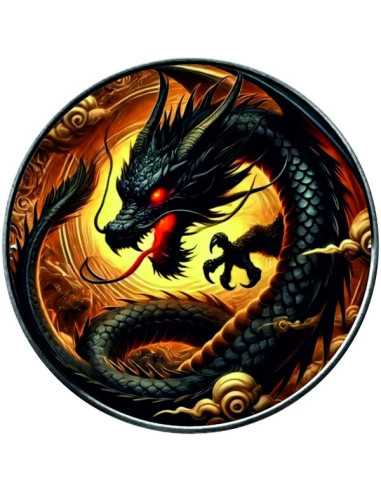 DRAGON OF DARKNESS American Eagle 1 Oz Silbermünze 1$ USA 2024 - Coins & More - Usa