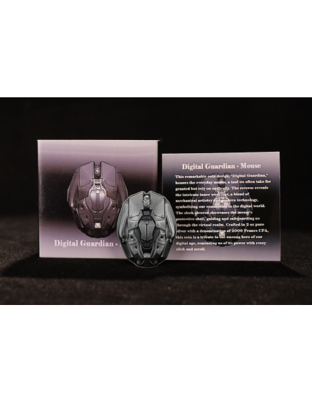 MOUSE Digital Guardian Moneta d'argento da 2 once con finitura antica 2000 franchi Camerun 2025 - Coins & More - Camerun