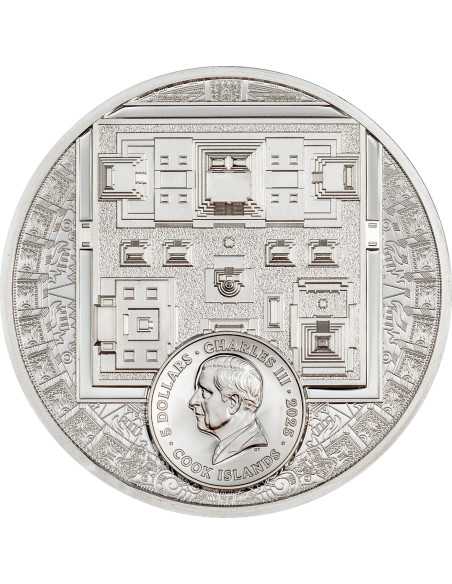 AZTEC EMPIRE Moneta d'argento da 1 Oz 5$ Isole Cook 2025 - Coins & More - Isole Cook