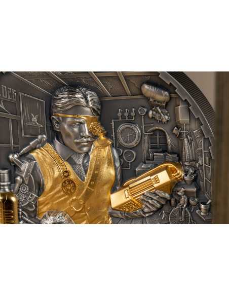 SCIENCE LAB Steampunk 1Kg Moneta d'argento 100$ Isole Cook 2025 - Coins & More - Isole Cook